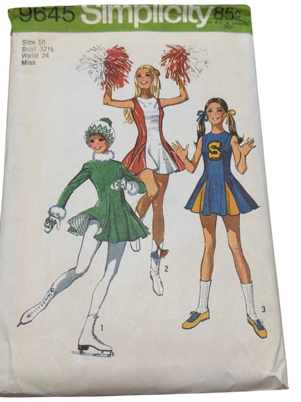 Simplicity 9645 Cheerleader And Skater Dress Sewing Pattern Size 10 Bust 32.5 Wa